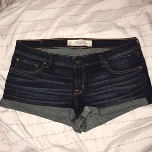 Abercrombie Dark Wash Booty Shorts